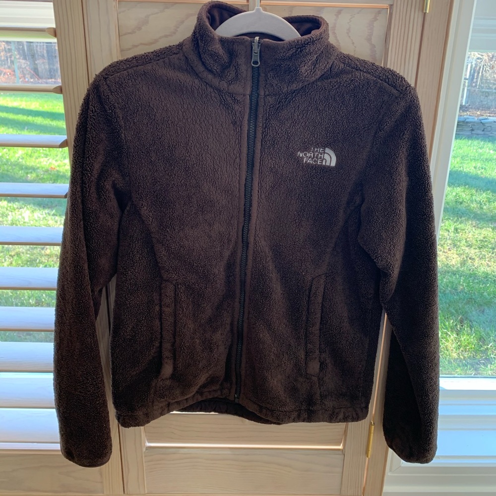 Women’s brown NorthFace fleece jacket